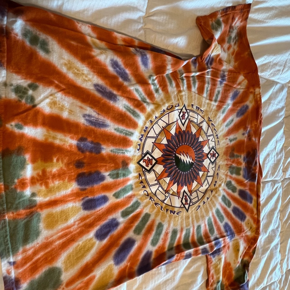Grateful Dead 
Orange and Blue Tie-Dye T-Shirt